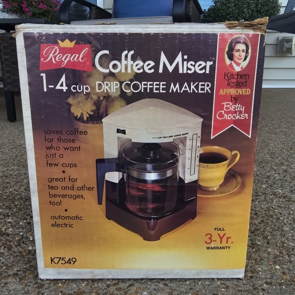 Vintage Regal Coffee Miser 1-4 Cup Poly Drip Coffee Maker USA K7549 Tested Works - Picture 5 of 13